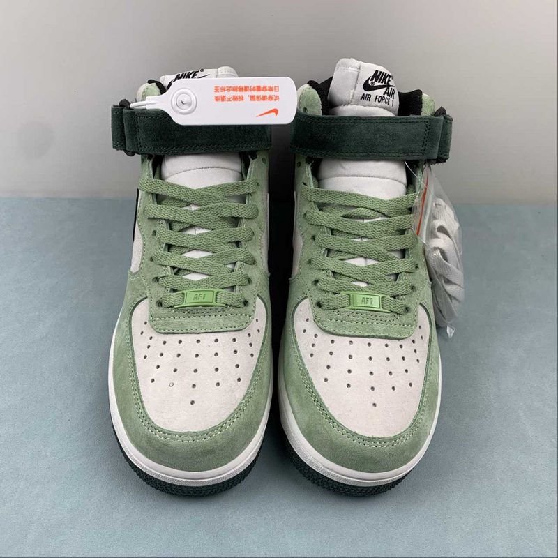 Air Force Mid Top Green And White