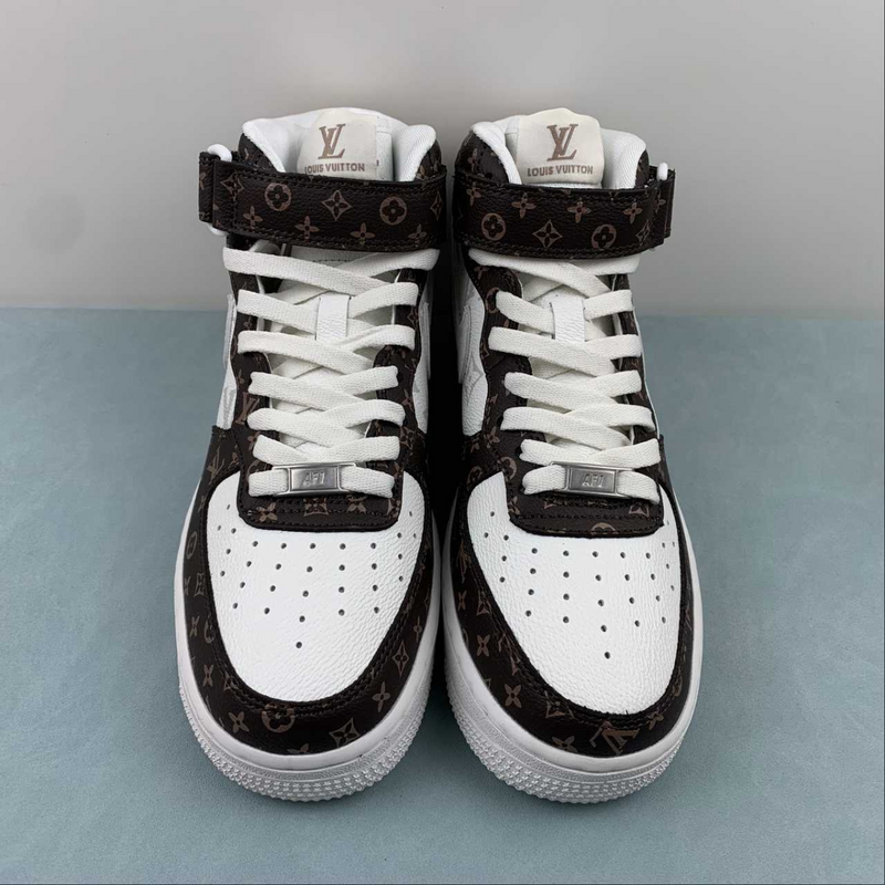 Air Force X Louis Vuitton High Top Black And White