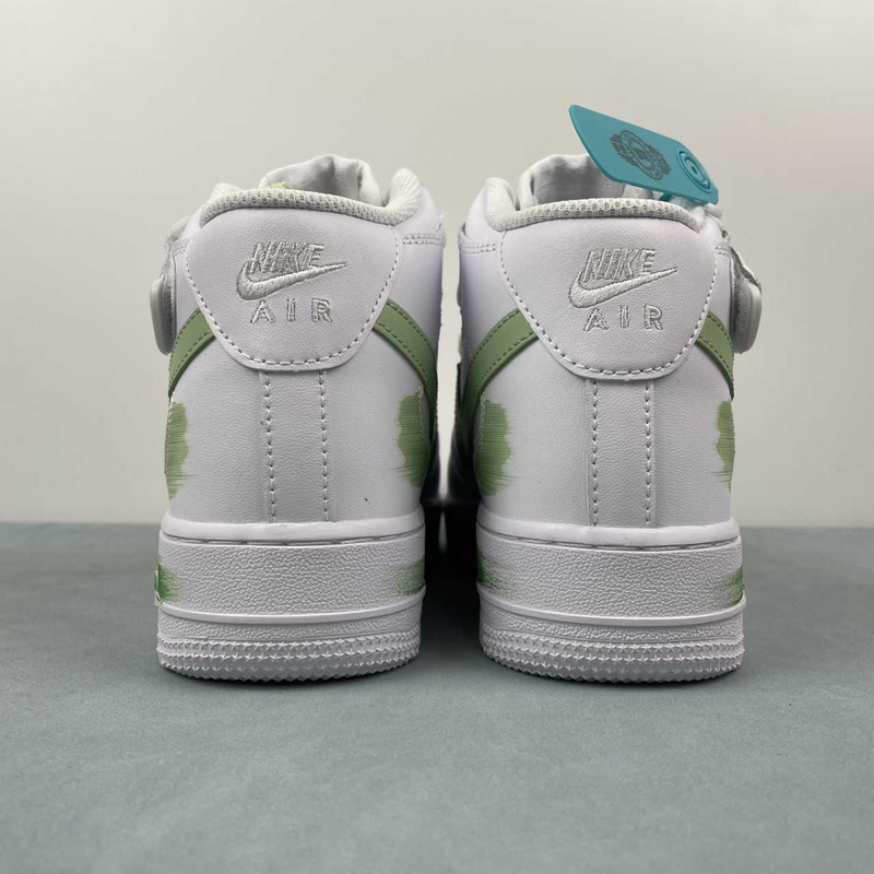 Air Force High Top Green And White