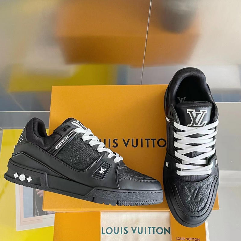 LV Black Embossed Trainer