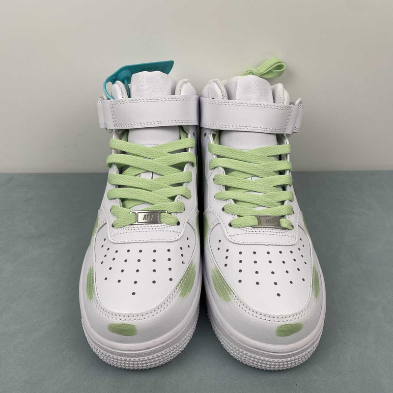 Air Force High Top Green And White