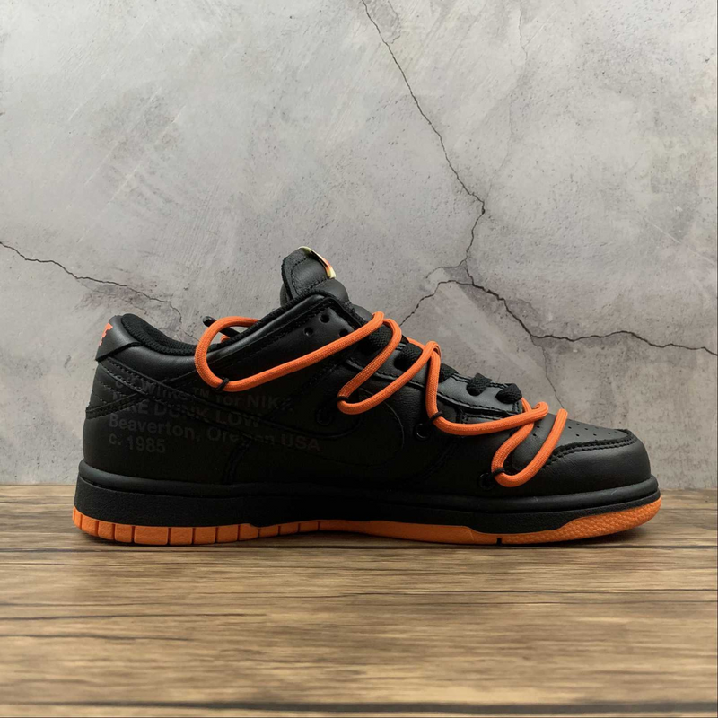 Dunk Low Off-White University Black Orange