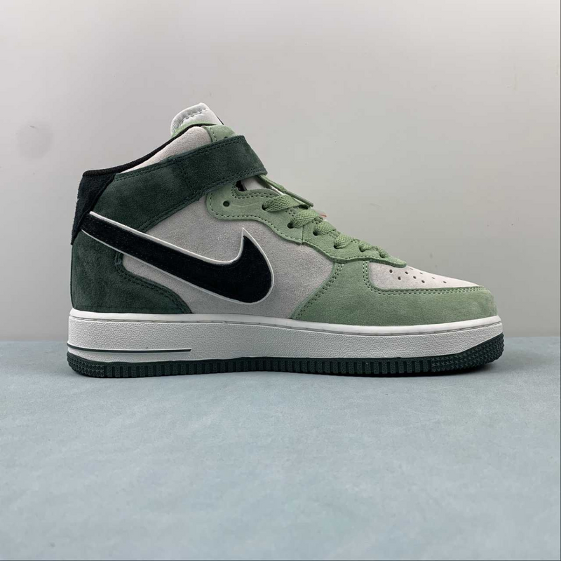 Air Force Mid Top Green And White