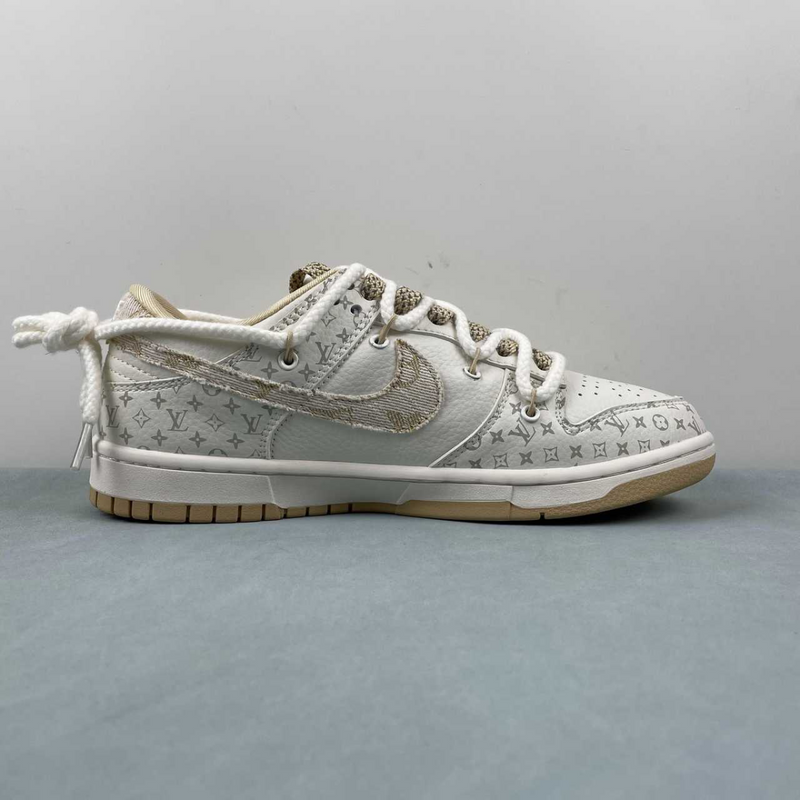 Dunk Low Louis Vuitton White And Orange