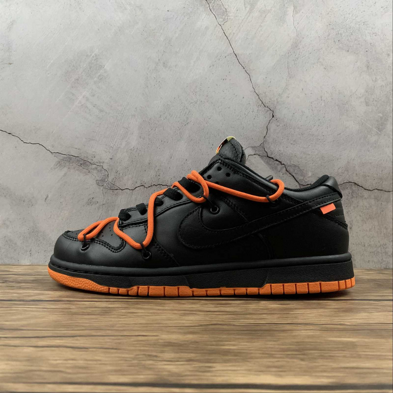 Dunk Low Off-White University Black Orange