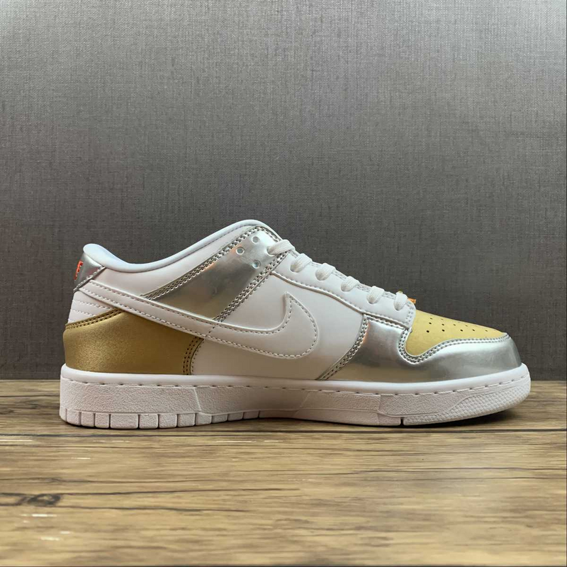 Dunk Low Silver Gold Metallic