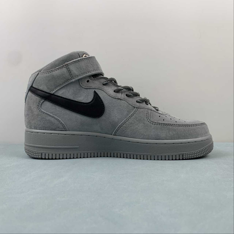 Air Force Mid Top Grey And Black