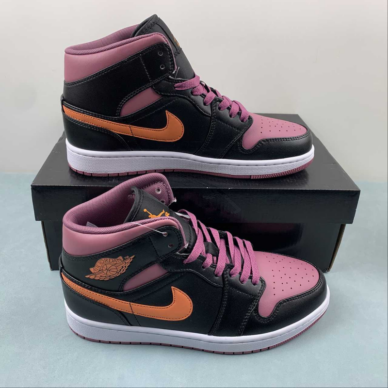 Air Jordan 1 Mid Pourple Black Orange