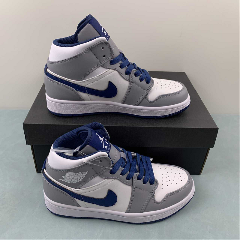 Air Jordan 1 Mid Gray Blue