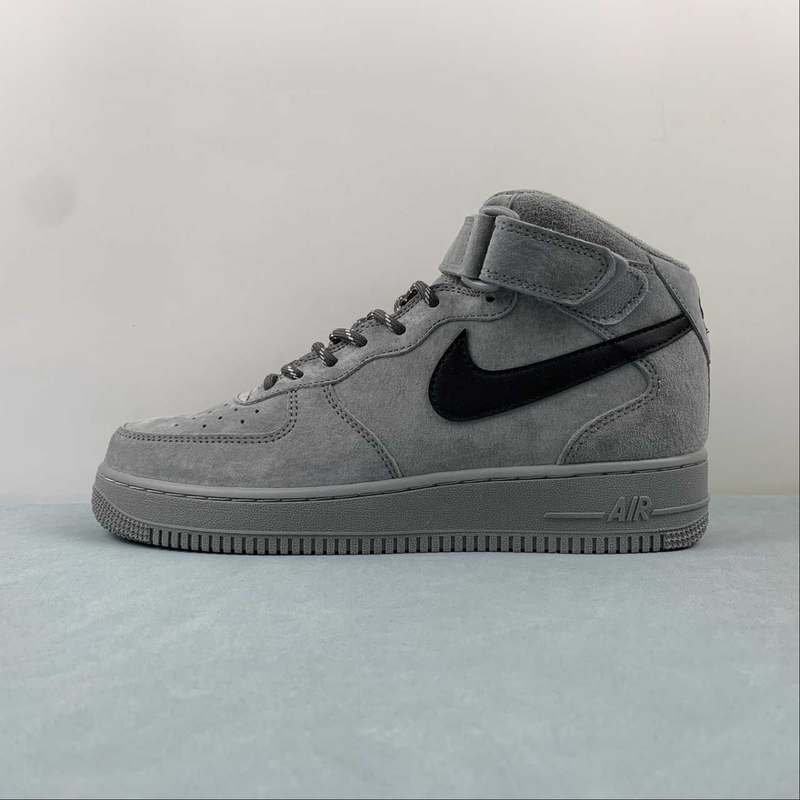 Air Force Mid Top Grey And Black