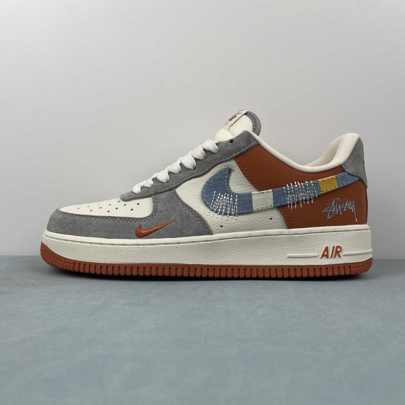 Air Force Stussy Grey And Brown