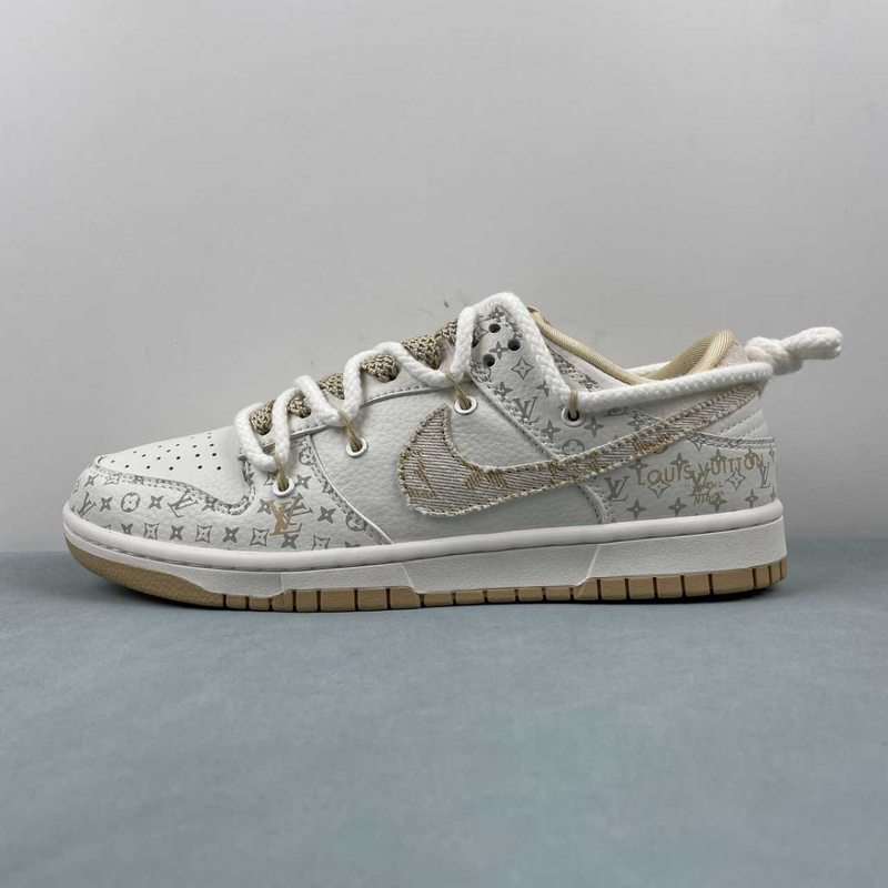 Dunk Low Louis Vuitton White And Orange