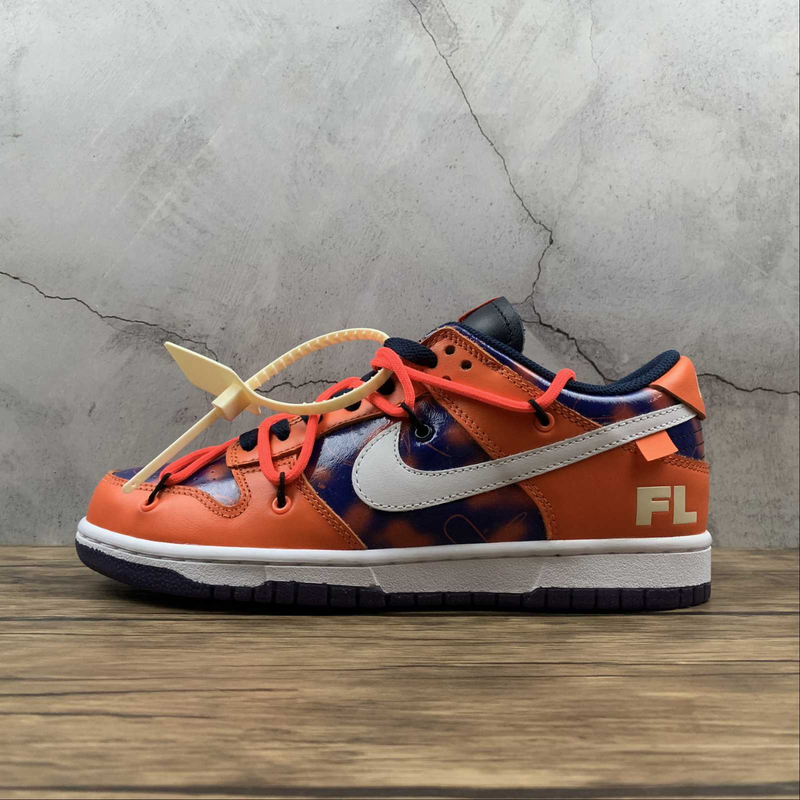 Dunk Low Off-White University Gold Mid Nigth Navy White