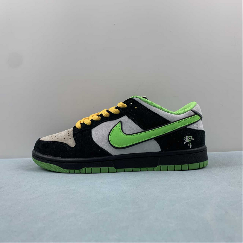 Dunk Low x The Powerpuff Girls Black Green White