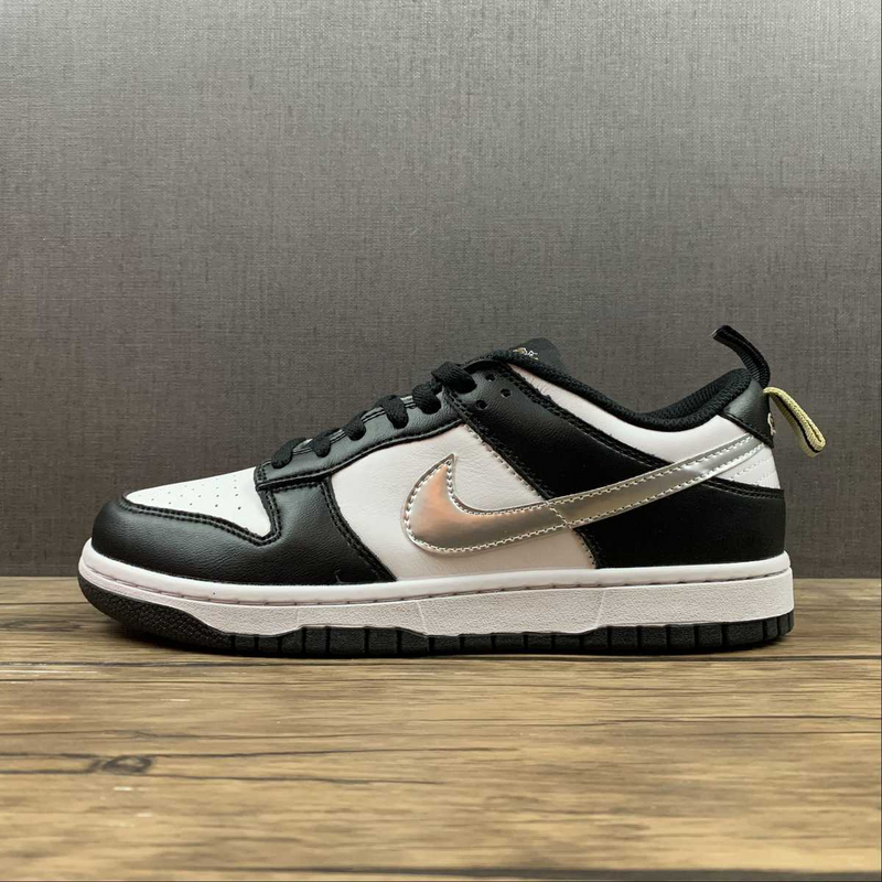 Dunk Low Black White Metallic