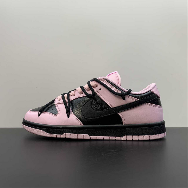 Dunk Low Black Patent Pink