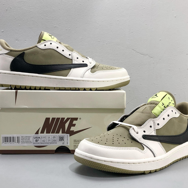 Travis Scott x Air Jordan 1 Low Golf Neutral Olive