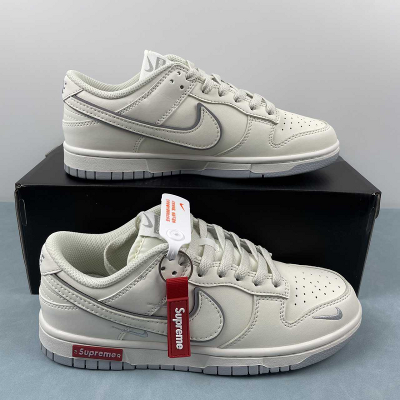 Dunk Low White Plat Supreme