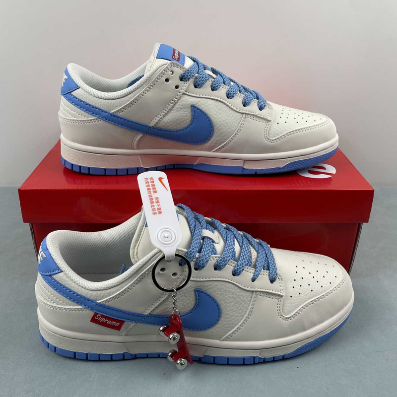 Dunk Low Blue And White Supreme