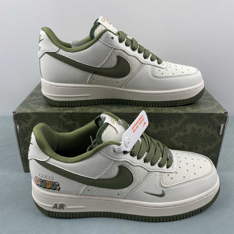 Air Force X Gucci Green And White