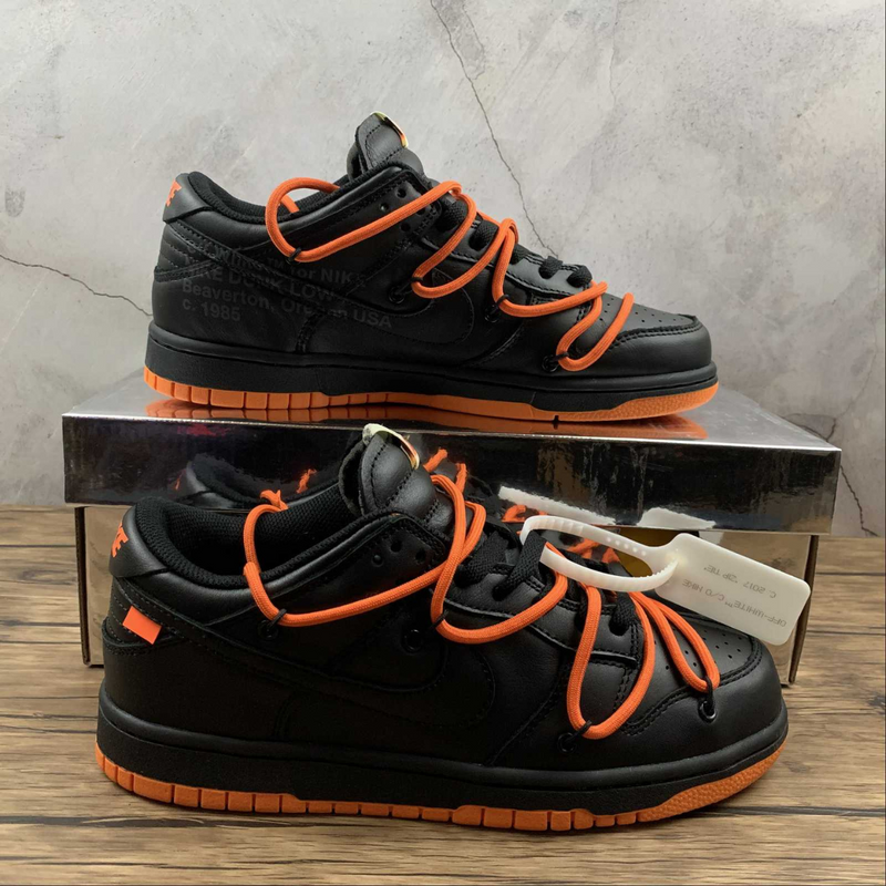 Dunk Low Off-White University Black Orange