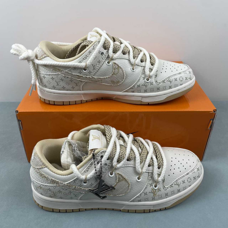 Dunk Low Louis Vuitton White And Orange