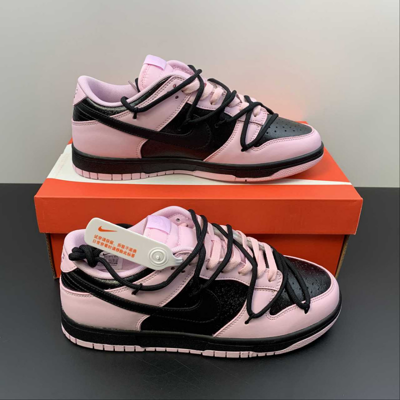 Dunk Low Black Patent Pink