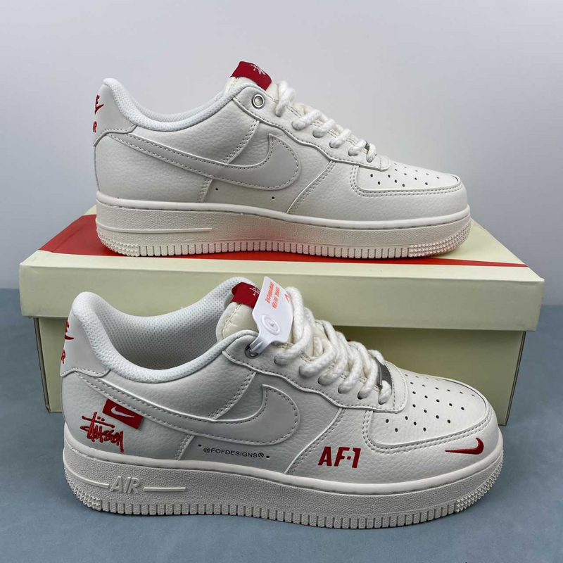 Air Force Stussy Red And White