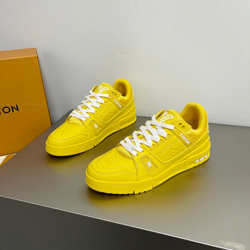 LV Yellow Embossed Trainer