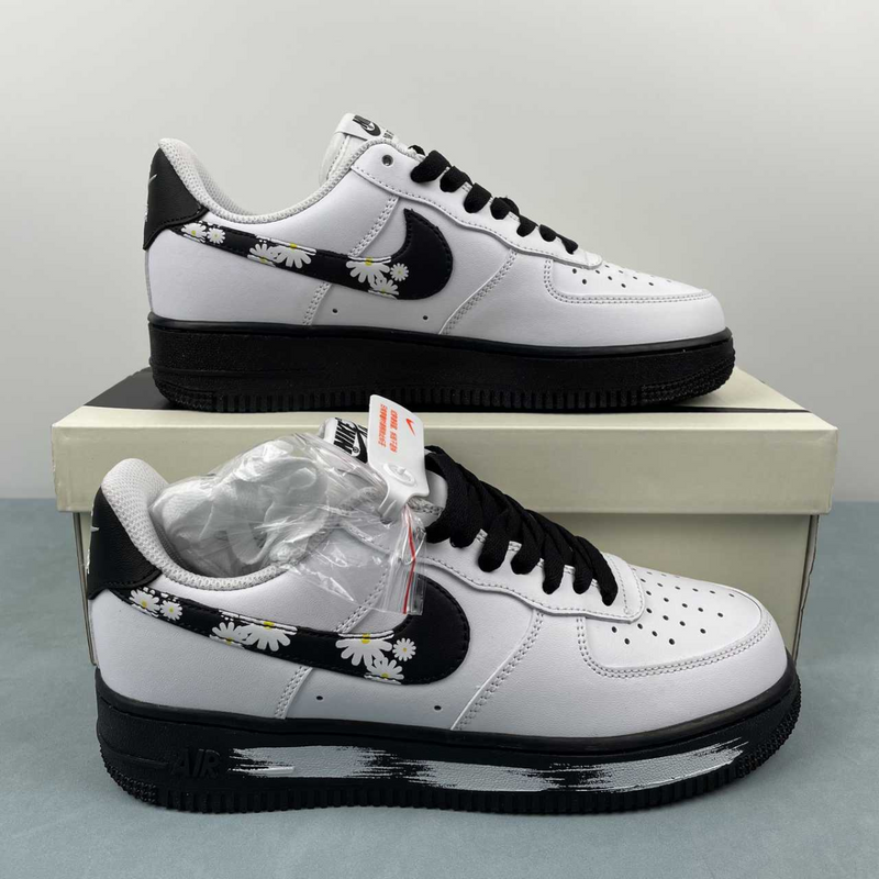 Air Force Flowers White And Black