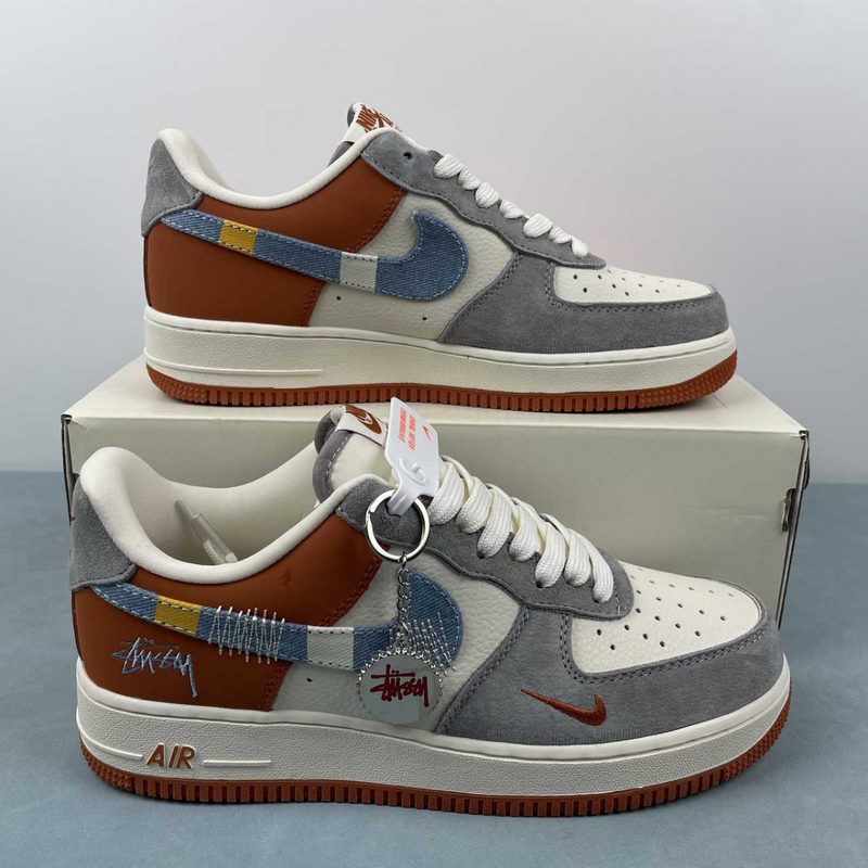 Air Force Stussy Grey And Brown