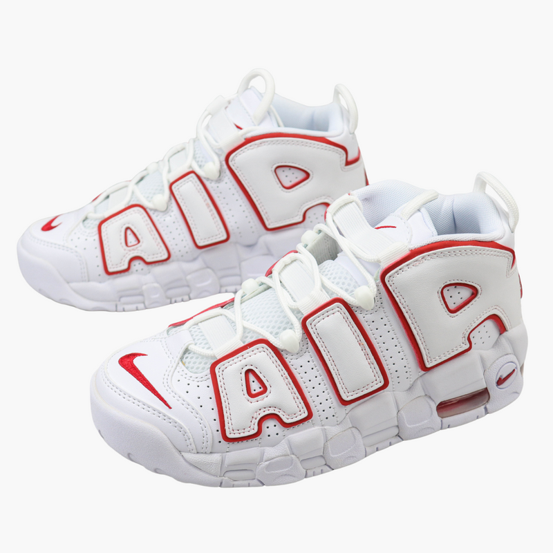 Air More UpTempo White Varsity Red