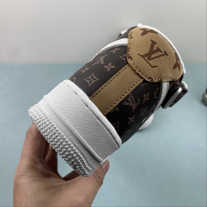 Air Force X Louis Vuitton High Top Black And White