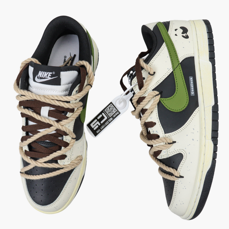 Dunk Low Custom White Black Olive