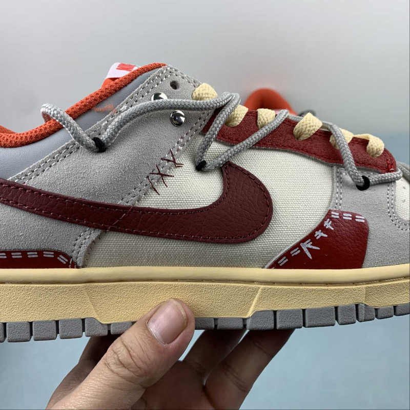 Dunk Low Grey Red White