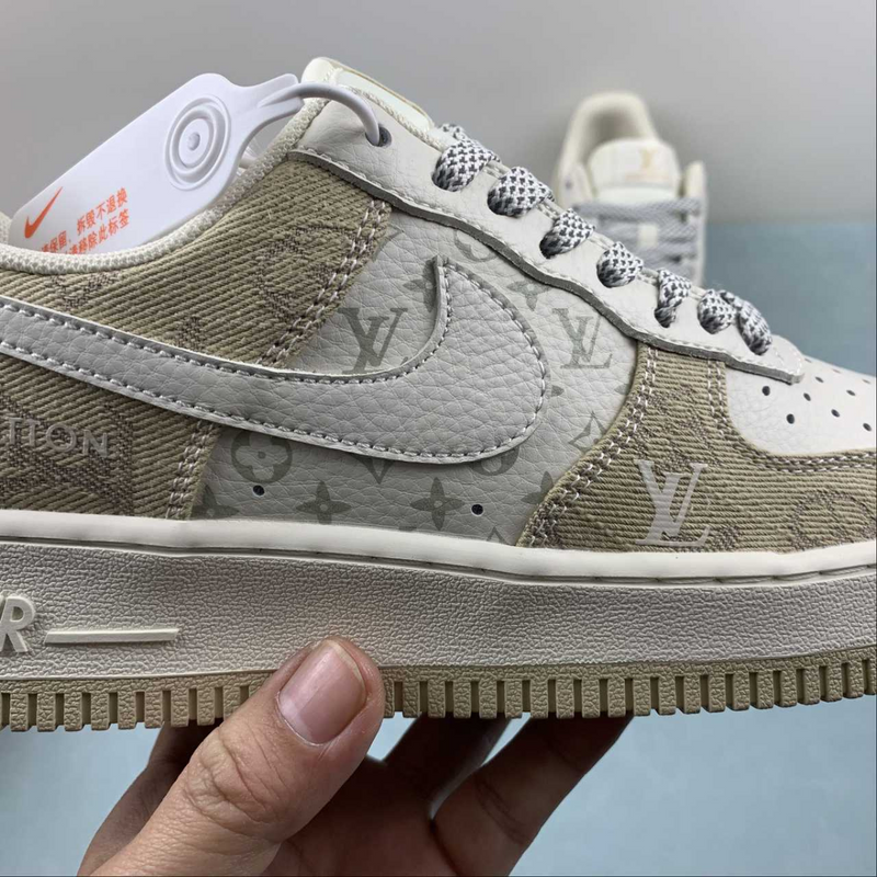 Air Force X Louis Vuitton Suede White And Brown