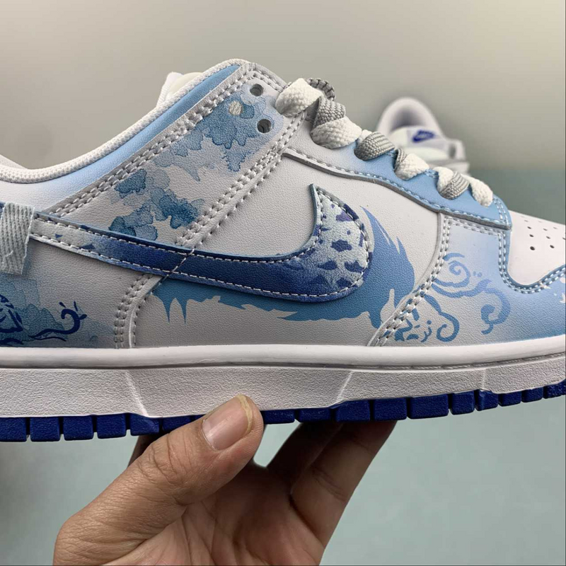 Dunk Low Retro Blue And White