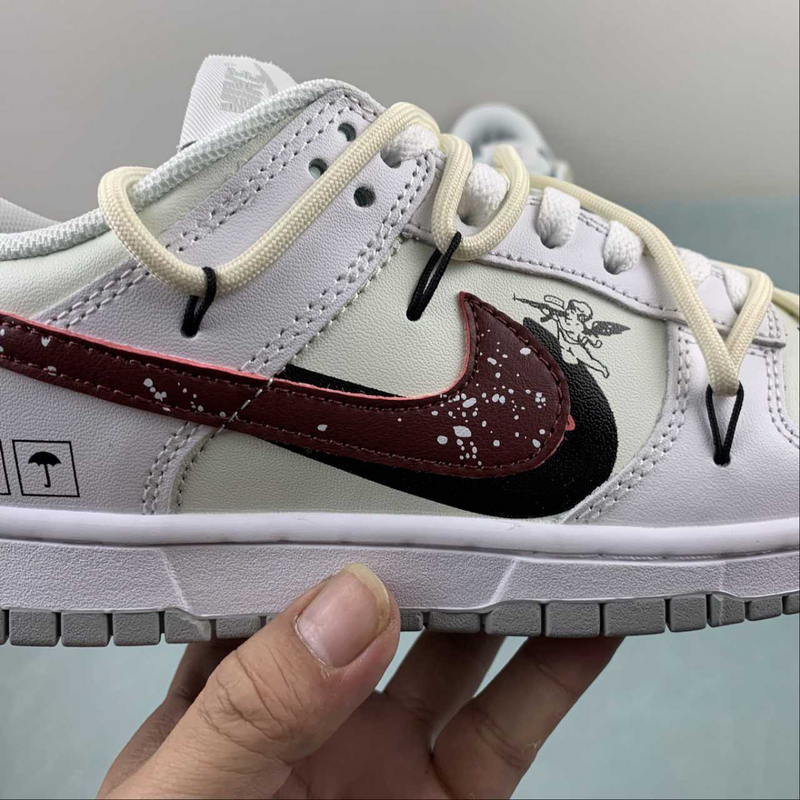 Dunk Low White Red Blanc Rouge