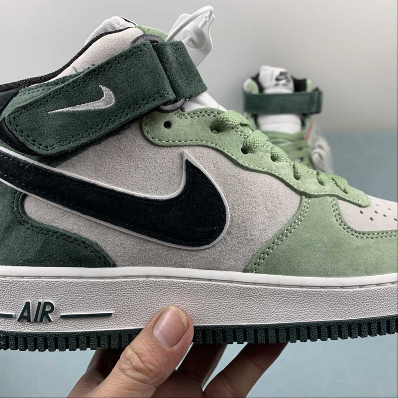 Air Force Mid Top Green And White