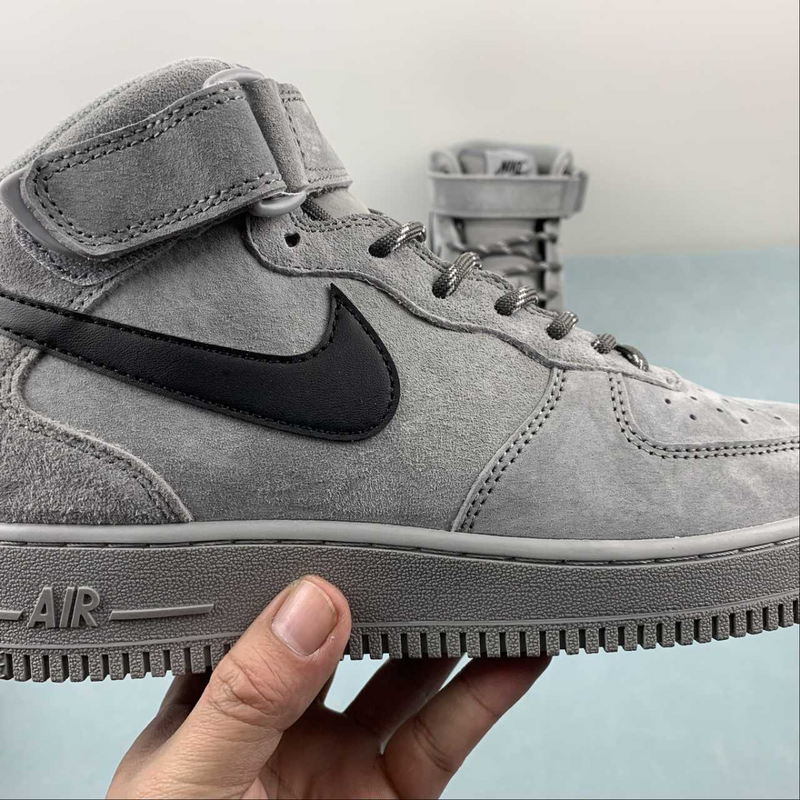 Air Force Mid Top Grey And Black