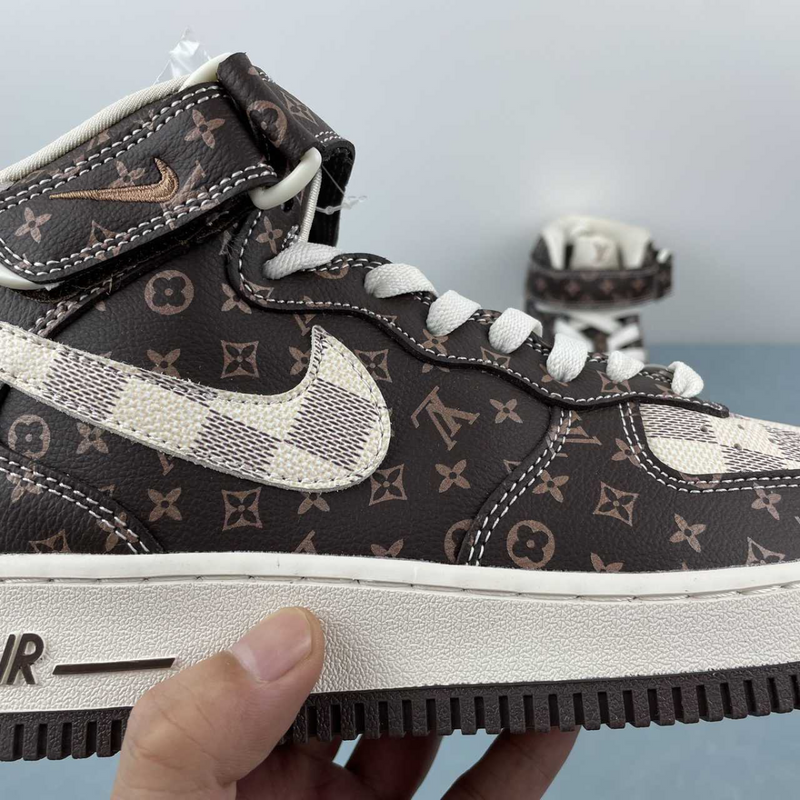 Air Force X Louis Vuitton Brown High Top