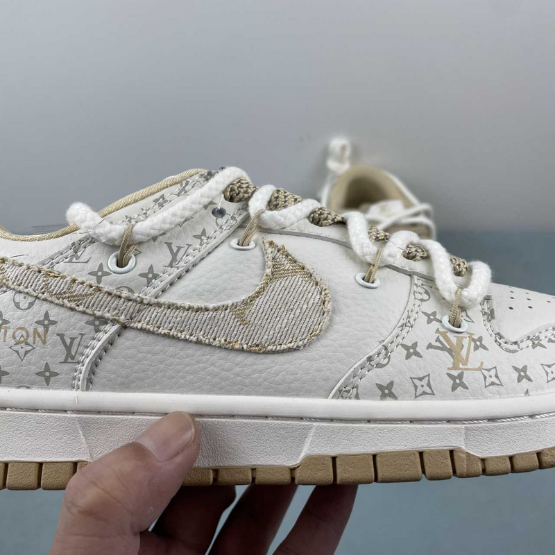 Dunk Low Louis Vuitton White And Orange