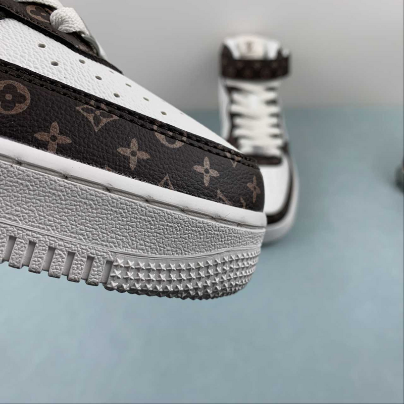 Air Force X Louis Vuitton High Top Black And White