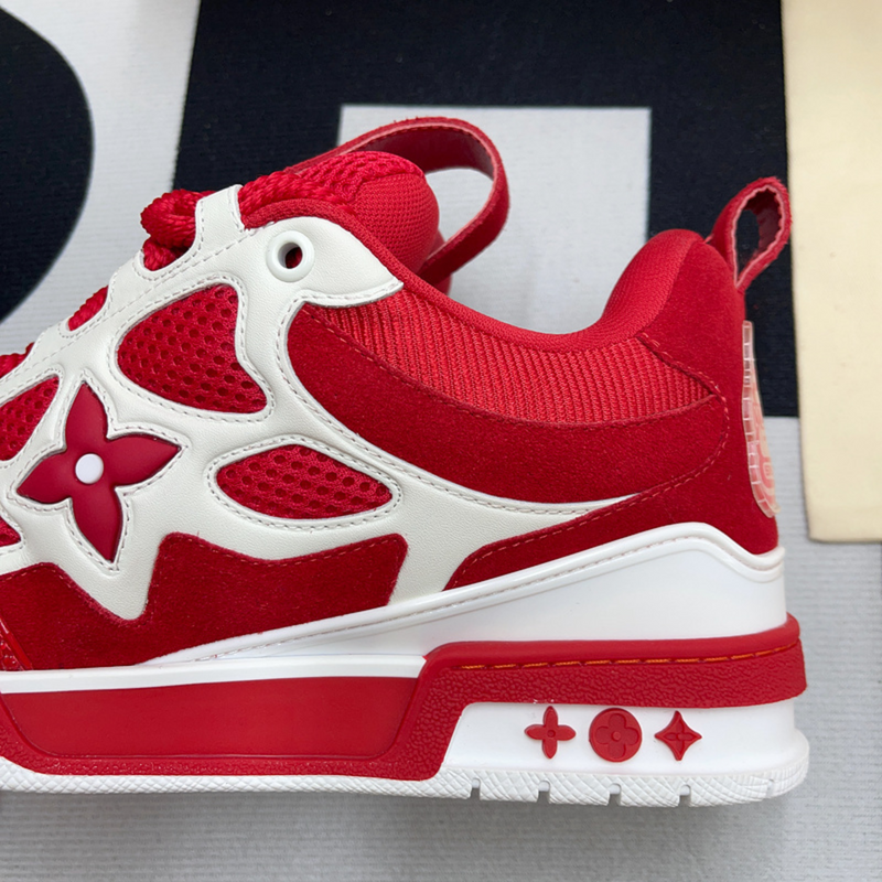 LV Skate Sneaker Red White