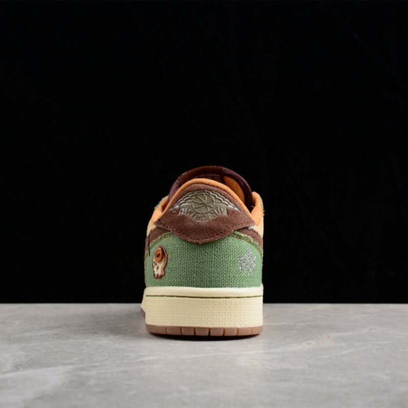 Air Jordan 1 Low Voodoo Flax and Oil Green