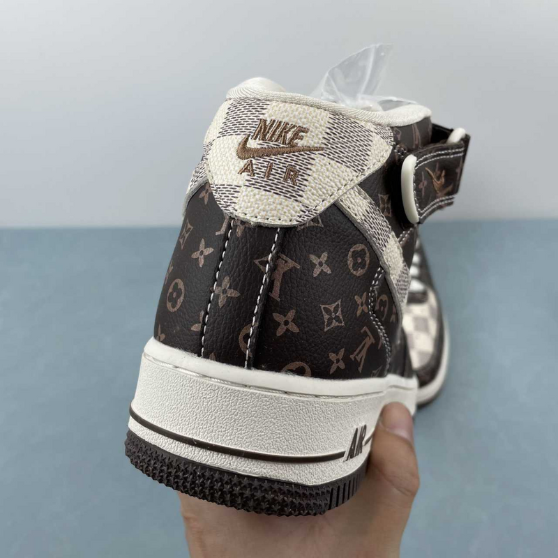 Air Force X Louis Vuitton Brown High Top