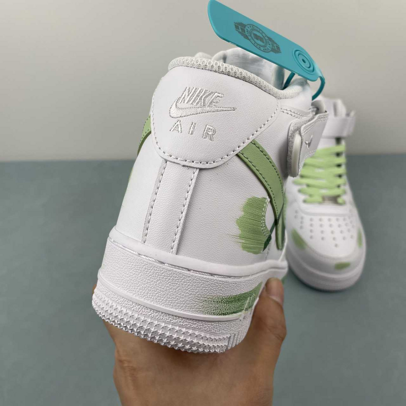 Air Force High Top Green And White