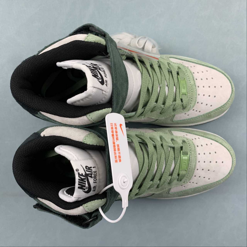 Air Force Mid Top Green And White