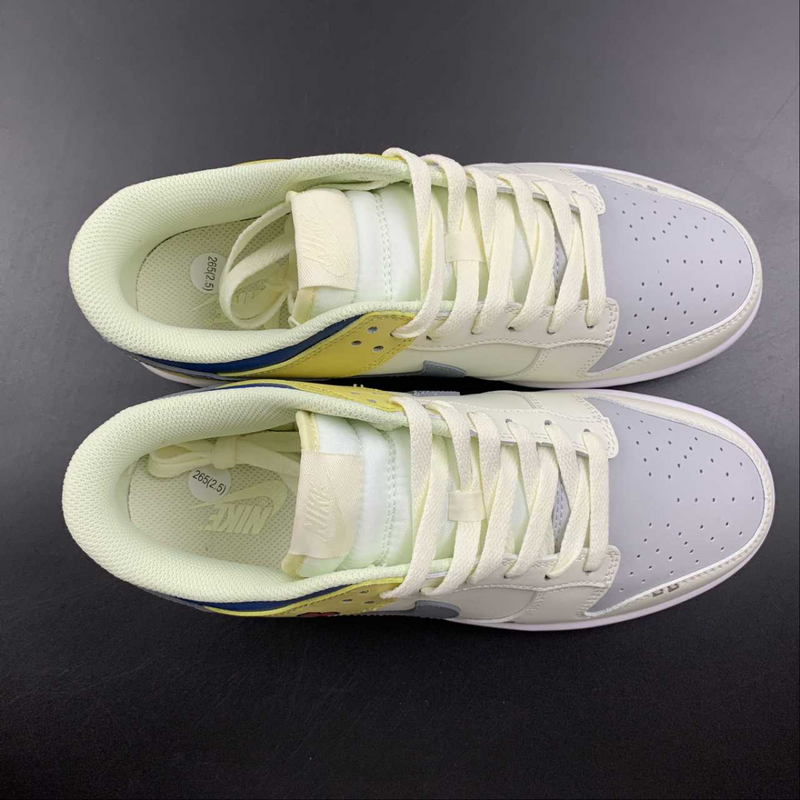 Dunk Low White Yellow Blue For Sale