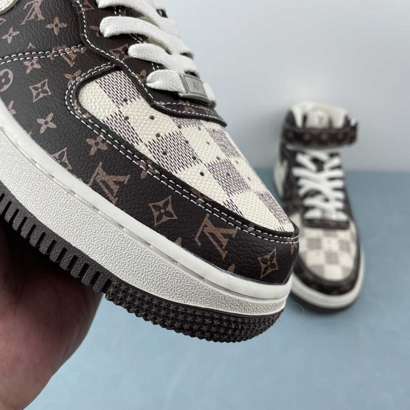 Air Force X Louis Vuitton Brown High Top